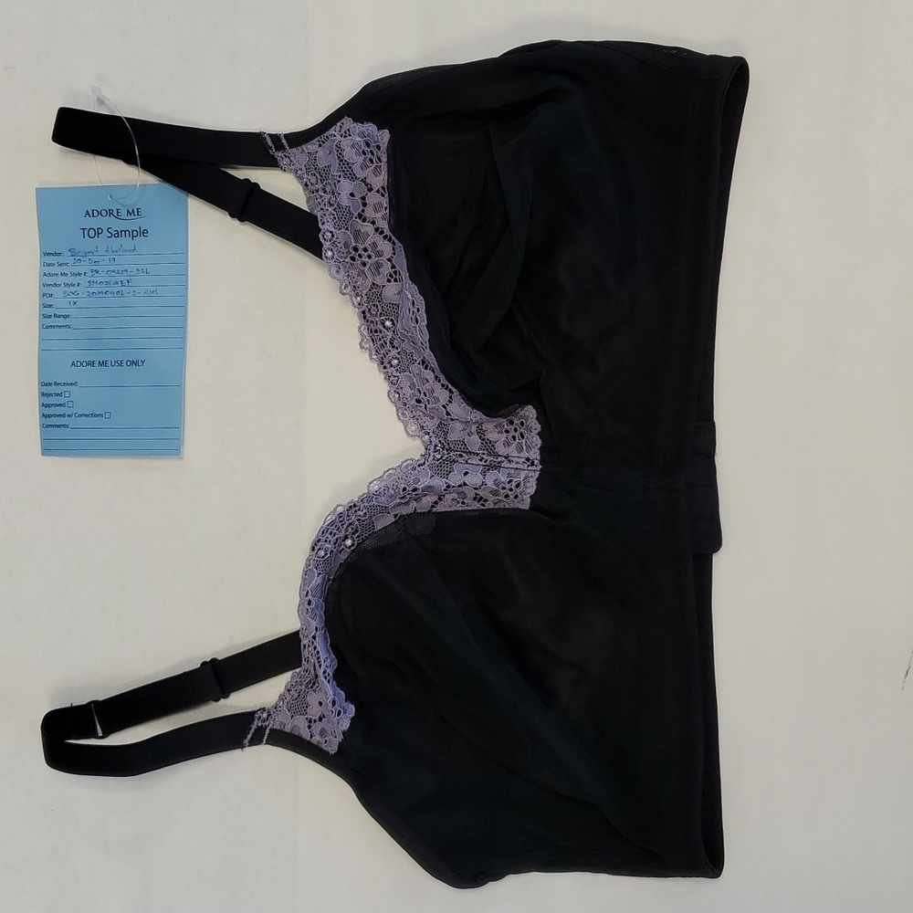 Adore Me Black and Purple Lace Bras - Picture 3 of 7